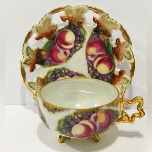 Vintage 1940’s Royal Sealy China Porcelain Tea Set Cup & Saucer Lusterwear.